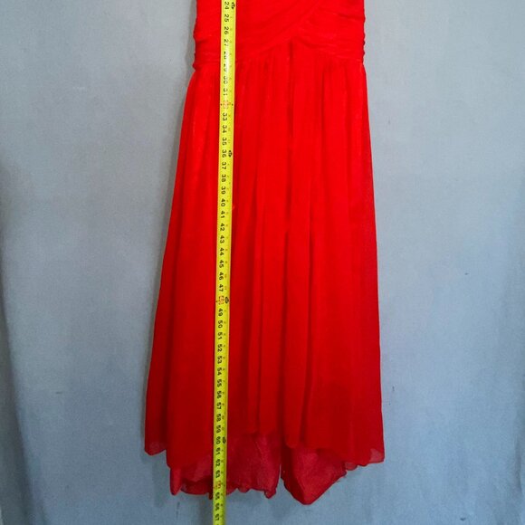 Dressale Red Chiffon Beaded Strap Formal Dress Prom Evening Gown SMALL - Picture 4 of 13